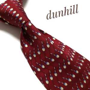 美品 dunhill ダンヒル ネクタイ ハイブランド 赤系 2216