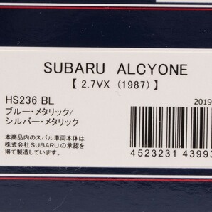 ハイストーリー 1/43 ミニカー スバル アルシオーネ 2.7 VX 1987 ブルー/シルバー Hi-story Subaru Alcyoneの画像8