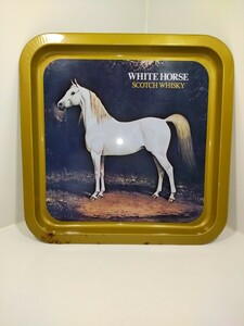 100円スタート アンティーク お盆 レトロ 昭和レトロ ビンテージ トレー ホワイトホース WHITE HORSE トレイ c48