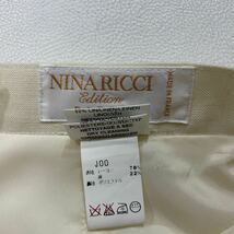 257 NINA RICCI ニナリッチ フランス製 リネン レーヨン タイトスカート サイズ40 麻 春夏 レディース 40510Q_画像4