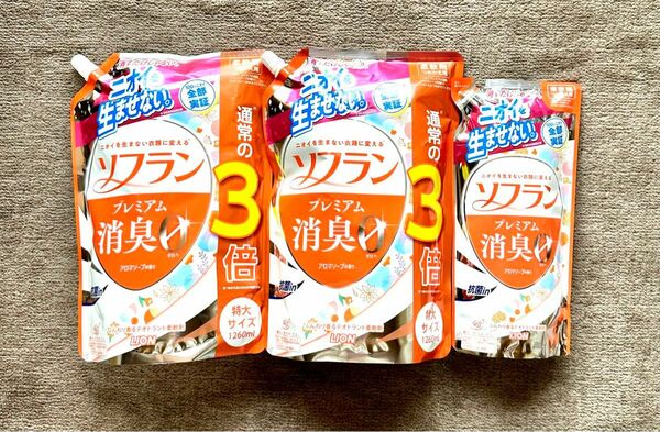 ソフランプレミアム消臭 アロマソープの香り　1260ml×2袋&420ml×1袋