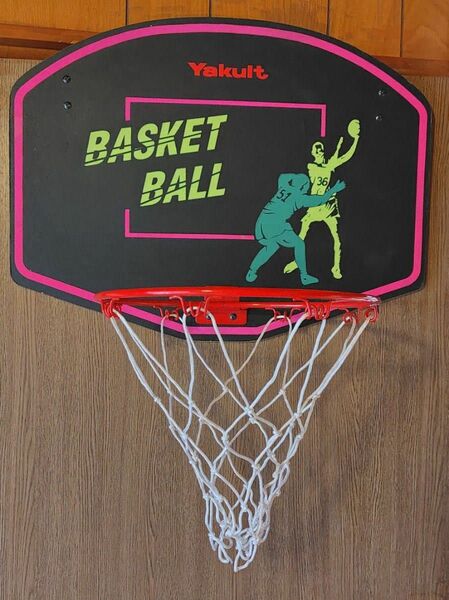 室内用 ドア バスケットゴール　木製ボード　折りたたみ式　ドア用　フック　引っ掛け　バスケットボール練習　ヤクルト　簡易　