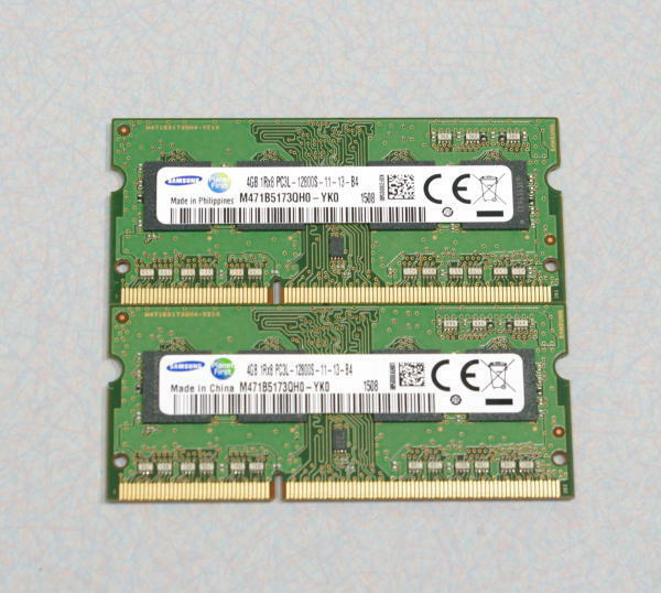 ☆SAMSUNG　メモリー 4GB×２枚/PC3L-12800S[834]