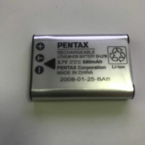 PENTAXペンタックス　デジカメ用バッテリー　D-L178 中古　2008-01-25製