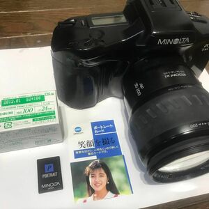 中古フィルムカメラMINOLTA α7x ポートレートカード付き 一眼レフ フィルムカメラ ZOOM