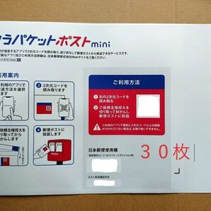 『0516』【匿名配送】ゆうパケットポストmini　専用封筒　３０枚