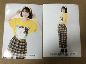 HKT48 松岡菜摘 月別 Theater April 2019 生写真 2種セミコンプ 劇場トレーディング 