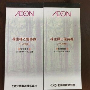 イオン北海道 株主優待券 ２万円分（１００円券×１００枚×２冊） 有効期限2025年6月30日迄の画像1