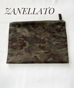 最高級 ZANELLATO ザネラート クラッチ カモ柄 ファー イタリア ITALY 【1スタ】 【1円スタート】【1〜】【1円出品】古着 レザー