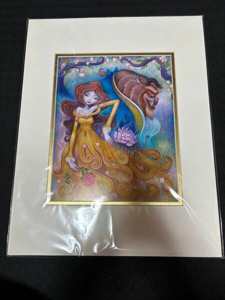 美女と野獣、ディズニー、絵画、正規品、カリフォルニアディズニーにて購入、新品、beauty and the beast 