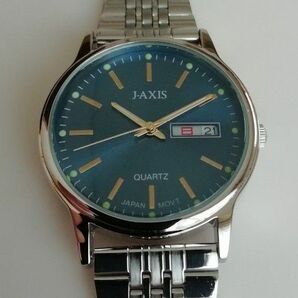 スマートな紳士 メンズ カジュアル 腕時計 JAXIS NAG43-SBL 社会人や学生にぜひシンプルな逸品を
