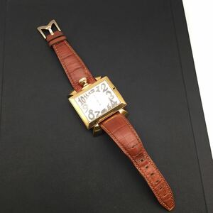 宝【同梱可】腕時計 GaGa MILANO ガガミラノ　ナポレオーネ　46mm シルバー文字盤 AT 自動巻き　メンズ　風防割れ　稼働品 