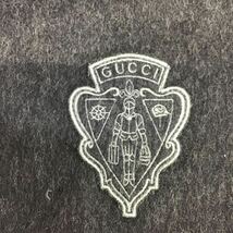 c8【同梱可】Gucci グッチ　マフラー カシミヤマフラー　男女兼用　黒灰　イタリア製_画像3