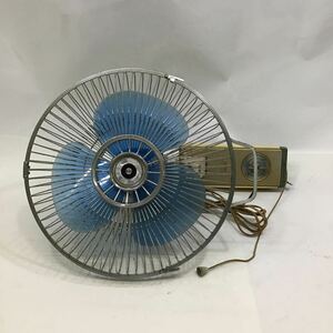 .[ operation goods ]1 start Showa Retro National electric fan ornament Mitsubishi air flow 3 -step 3 sheets wings root yawing wall hanging .K30-Q5 antique that time thing 