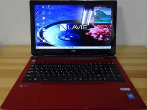 NEC ノートパソコン LAVIE Note Standard PC-NS150DAR/Cele 3215U 1.7GHz/8GB/500GB/中古特価良品