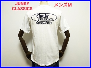 良品! USA製 JUNKY CLASSICS ジャンキークラシックス （broome&mulberry製） 丸胴タイプ 半袖ポケットTシャツ メンズM