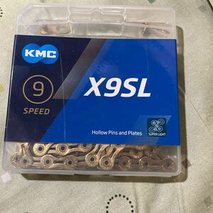 未開封　KMC X9SL 9SPEED 9S/9速/114LINKS ゴールドチェーン 