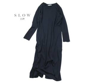 23区 SLOW ニジュウサンク HIGHGAUGE COTTON コットン ワンピース 38 M