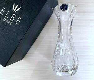 * не использовался прекрасный товар * L beELBE crystal crystal стекло цветок основа ваза ваза для цветов Германия MADE IN GERMANY