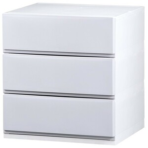  clothes case storage case plastic drawer chest 3 step pushed inserting . change closet stylish lips 523( light gray )