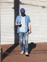 nonnative DWELLER 6P CAP THA TNP COTTON CHINO CLOTH BLUE_画像2