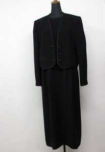 a4785 極美品　SOIR　BENIR　ワンピーススーツ　フォーマルブラック　礼服　黒　ジャケット　ワンピース　15