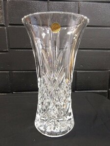 t7707　未使用保管品　クリスタルダルク　フラワーベース　花びん　花器　マスカレード　24％Pbo　Cristal D'Arques　インテリア　置物