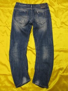 ｍ8133 G-STAR RAW ジーパン　デニム　GS01　メンズ　Ｗ25Ｌ32　綿100％　ダメージデニム　現状渡し