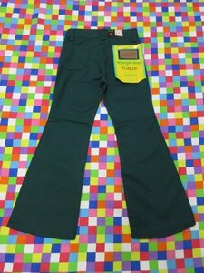 m5137 tag attaching unused storage goods Vintage Wrangler Boy Kids trousers pants FLARE LEG green size 6 waist 55 cotton 100%