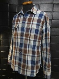 y2730 laundry settled SHIPS GENERAL SUPPLY thick flannel shirt M size check shirt Ships 