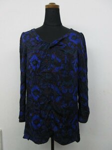y9892 comptoir des cotonniers tops tunic 36 size silk × polyurethane total pattern blue group 