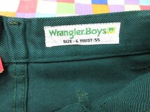ｍ5137　タグ付き未使用保管品　ヴィンテージ　Wrangler Boy　キッズ　ズボン　パンツ　FLARE LEG グリーン　サイズ6　ウエスト55　綿100％_画像6