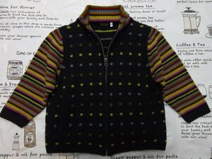 y3219 試着程度極美品　Paul Smith　 ジップアップセーター　100サイズ キッズ用　子供服　身長95~105 ウール100％　ポールスミス