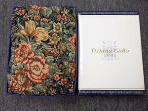 ｍ5226 未使用保管品　Tiziana Gallo ITALY ティツィアナ・ガロ　ゴブラン織りマルチカバー　長方形　200×250cm　ブラウン系　箱梱包程度