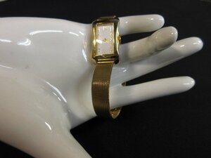 y7051 稼動品 KOOKAI レディース腕時計　5421-H00800　ゴールドカラー スクエア ホワイト文字盤 クーカイ　電池交換済み