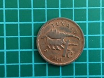 イギリス ツバル諸島 エリザベス2世 １セント 1981年_画像2