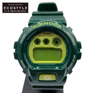 1 yen g-shock gee shock dw-6900cc-3jf Зеленые сумасшедшие цвета сумасшедшие цвета зарубежные модели Неподтвержденные часы