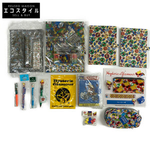 1 jpy HYSTERIC GLAMOUR Hysteric Glamour stationery pen postcard eraser writing brush box etc. total 13 point set other 