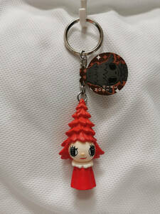  Nara beautiful .Yoshitomo Nara Mori Girl key holder RED 6cm