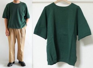 23SS A.PRESSE アプレッセ 23SAP-05-05K S/S Vintage Sweatshirt ヴィンテージ加工 半袖スウェット 2 GREEN