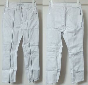 24SS JOHN LAWRENCE SULLIVAN ジョンローレンスサリバン JLS-02-19 Rigid denim zipped pants リジッド デニム ジップ パンツ 44 WHITE