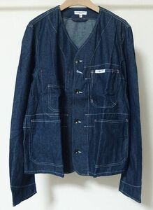 Engineered Garments エンジニアードガーメンツ BEAMS PLUS 別注 SHORT JACKET ノーカラー デニム ジャケット M