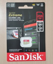 SanDisk microSDXCカード 256GB Extreme 上位モデル 正規品 証明書付き 新品未開封 SDSQXAV-256G-GN6MN サンディスク_画像1