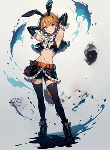 [16481], キュアブラック, A4 アート ポスター イラスト 同人 美少女 ファンアート アニメ