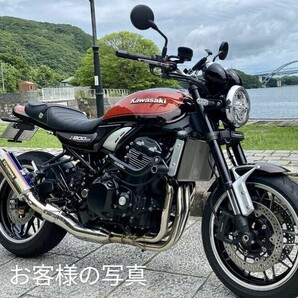 Z900RS タックロール張り替えセット＋前側T-NET埋込 ＋リアあんこ抜き＋ロゴ入れ  座面つや消し/半ツヤ/パンチングメッシュの画像6