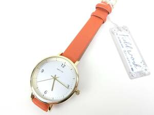 【未使用タグ付】nattito ヴィヴィッドカラーアナログウォッチ 腕時計 オレンジ 橙 シンプル フィールドワーク 定価2,860円【41】