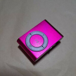 ジャンク　部品取り　 故障品　メーカー　型番不明　クリップ式 デジタルオーディオプレーヤー 本体のみ　赤紫　ピンク