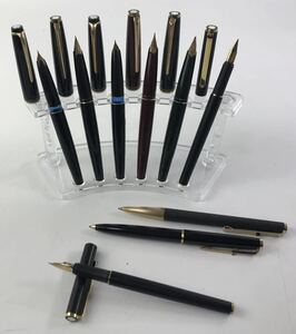 1000円~●★筆記未確認★ 万年筆 ボールペン MONT BLANC No.22 ペン先 585 ブラック×ゴールド 他 まとめ ★okoy2676792-166★op3757