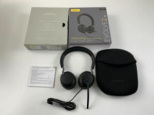 1000円~■★通電確認のみ★Jabra GN EVOLVE2 40 ヘッドホン ヘッドフォン USB-A 箱付き★okoy2623257-253★t9213