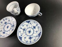 1000円〜■★Royal Copenhagen★ロイヤルコペンハーゲン ブルーフルーテッド カップ&ソーサー 箱付 洋食器 まとめ★okoy2659822-6★r30536_画像6